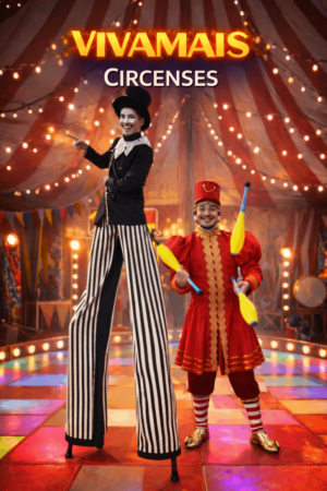 circenses combo malabares e perna de pau