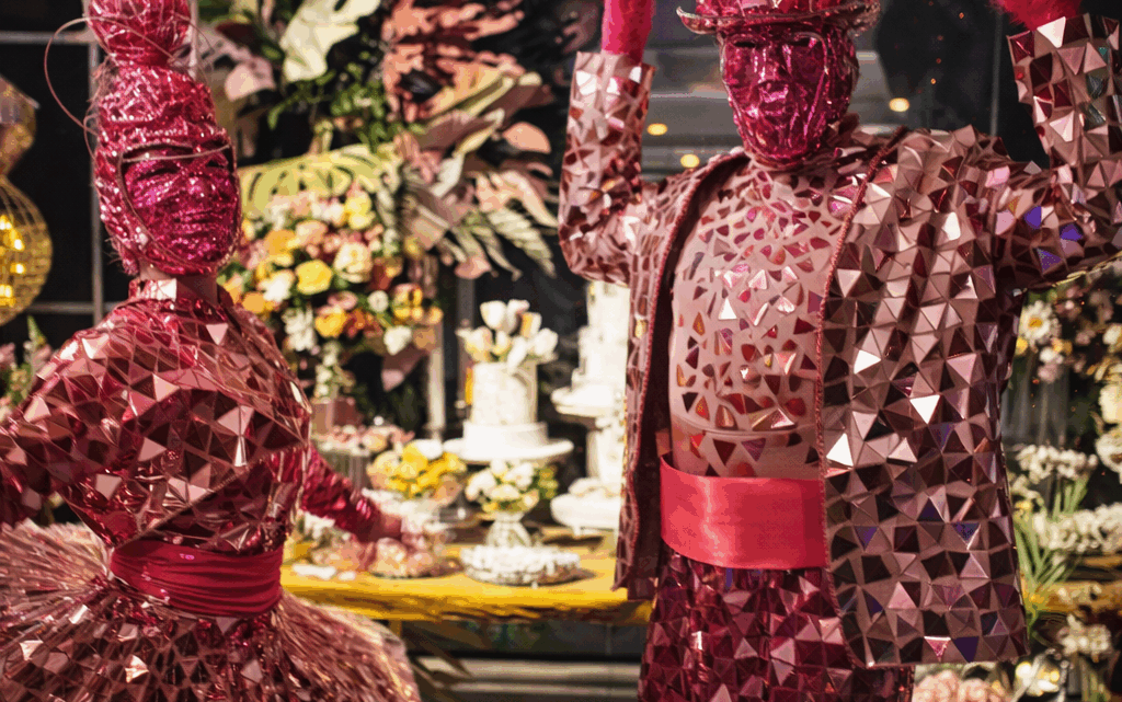 casal pink combo dupla para recepção chique