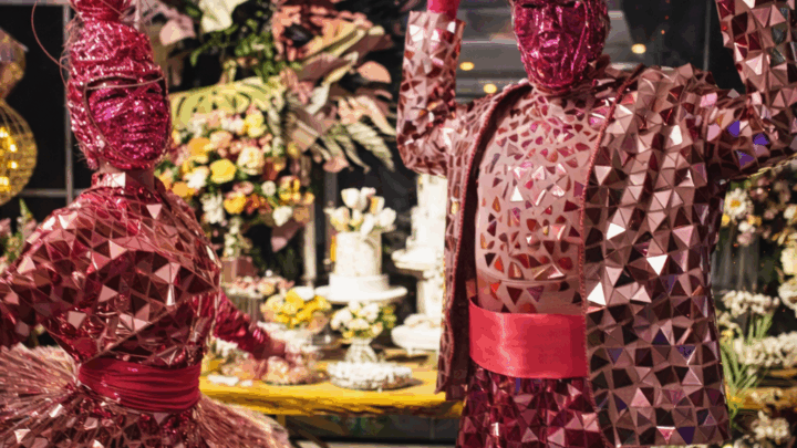 casal pink combo dupla para recepção chique