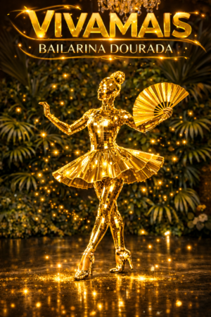 BAILARINA DOURADA ESPELHADA