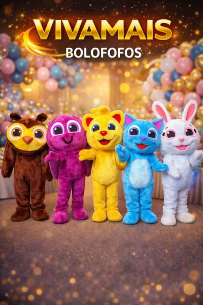 Bolofofos personagem vivo para festa infantil em São Paulo