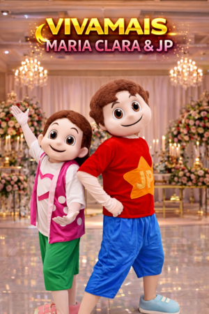 Maria Clara e JP personagens vivos para festa infantil em São Paulo