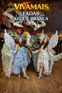Fadas Azul e Branca para Festas e Eventos