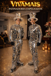 Patinadores Espelhados para festas e eventos em São Paulo