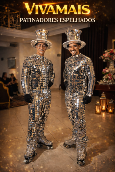 Patinadores Espelhados para festas e eventos em São Paulo