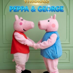 Peppa Pig e George personagens para festa infantil em São Paulo