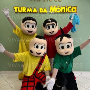 Turma da Mônica personagens vivos para festa infantil em São Paulo