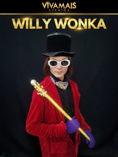 Willy Wonka personagem para festas e eventos em São Paulo