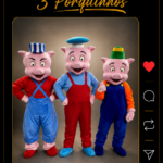 Os Três Porquinhos Personagens para Festa Infantil
