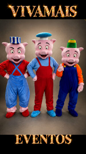 Os Três Porquinhos - Personagens Festa Infantil — VivaMais Eventos
