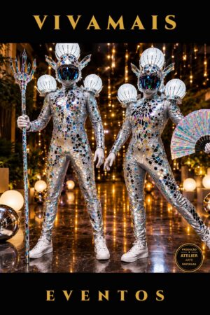 Espelhados Iluminados – Dupla — Produção Atelier Arte Fantasias