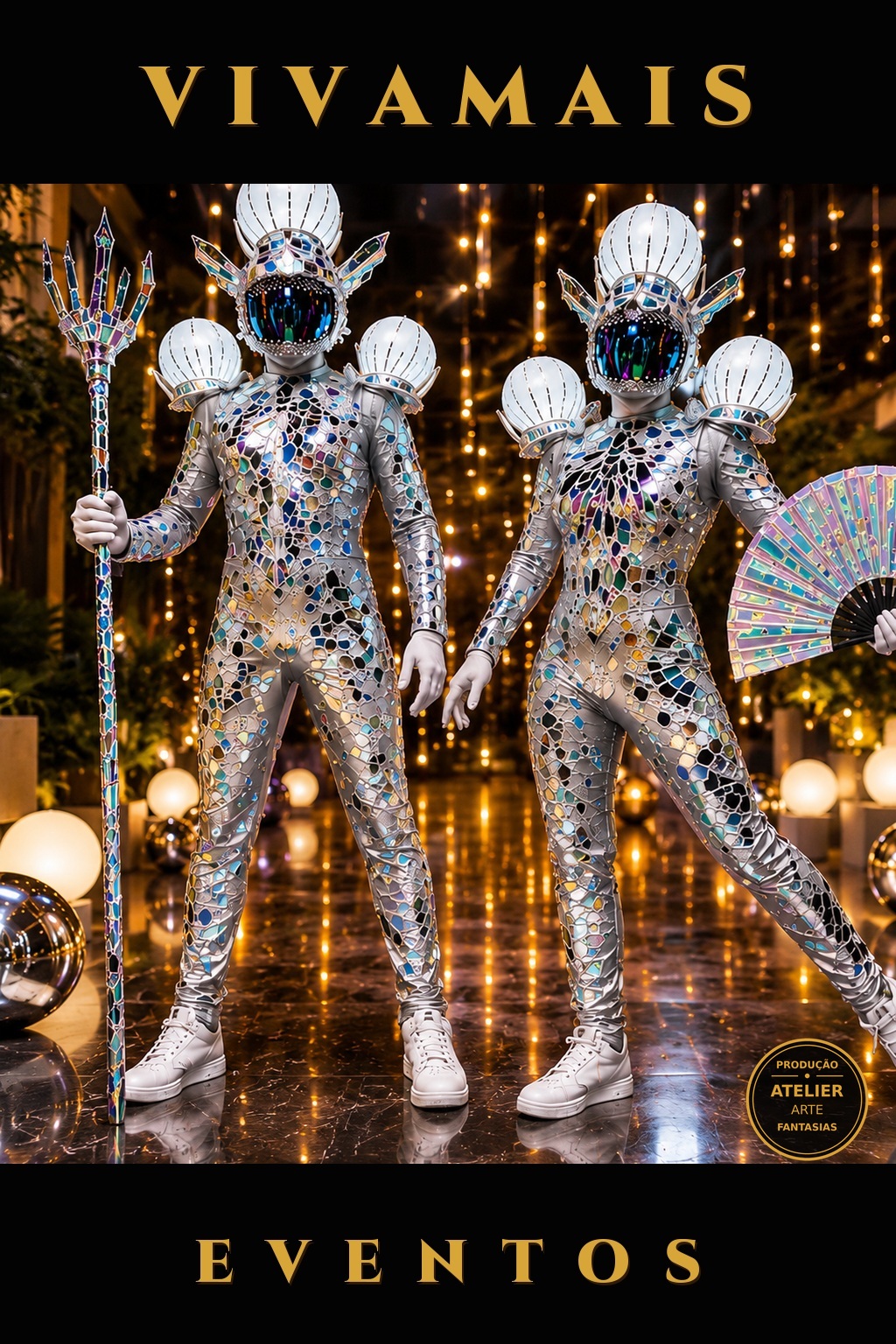 Espelhados Iluminados - Dupla Espelhados Iluminados – Dupla — Produção Atelier Arte Fantasias