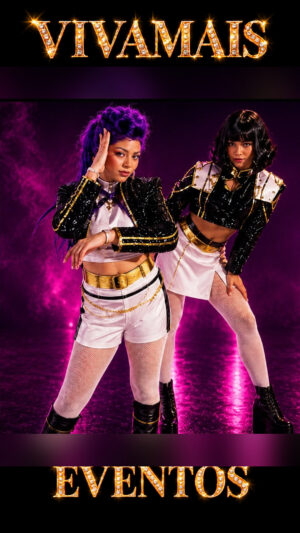 Guerreiras Huntrix Dupla - Atração KPOP para Festas — VivaMais Eventos