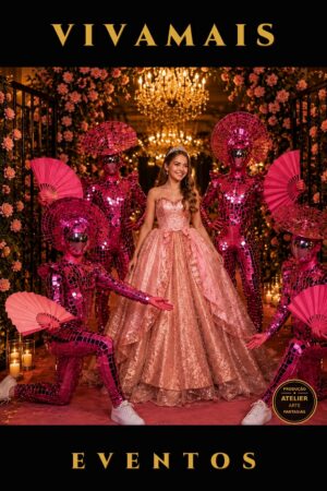 Pink Brilhante Luxo – Combo 4 Artistas para Eventos e Festas — Produção Atelier Arte Fantasias