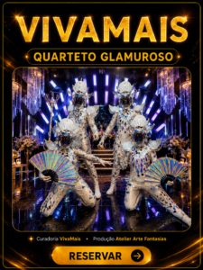 Quarteto Glamuroso - 4 Artistas Espelhados para Eventos Premium