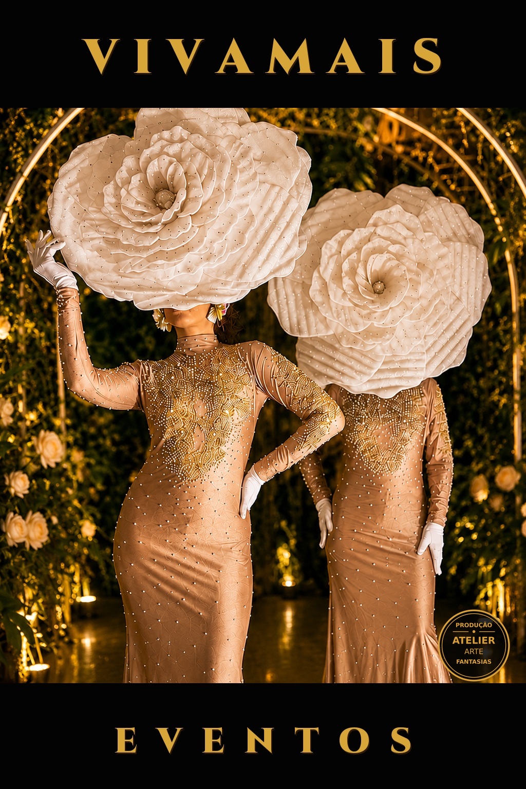 Rose Elegance Dupla para Festas e Eventos Rose Elegance Dupla para Festas e Eventos — Produção Atelier Arte Fantasias