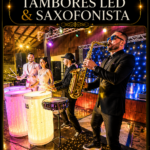 Tambores de LED com Saxofonista