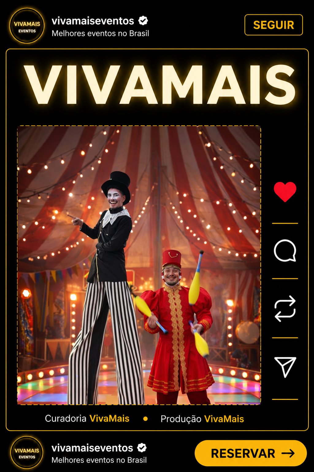 Circenses - Combo Malabares e Perna de Pau vivamais card 1532