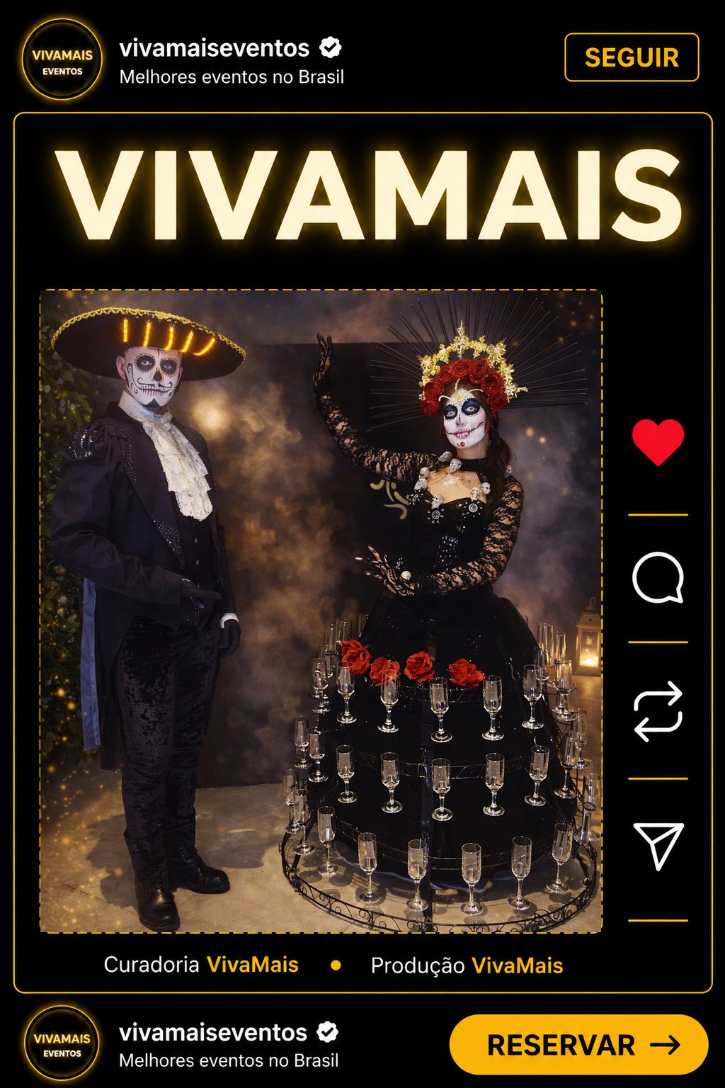 Caveiras Mexicanas para Festas e Eventos vivamais card 3697b