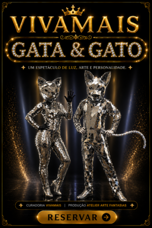 Gata e Gato Espelhados - VivaMais Eventos