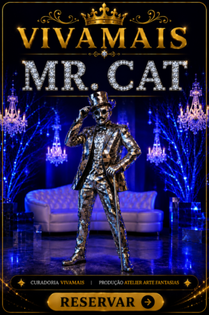 cosplay mr cat espelhado para festa e eventos SP