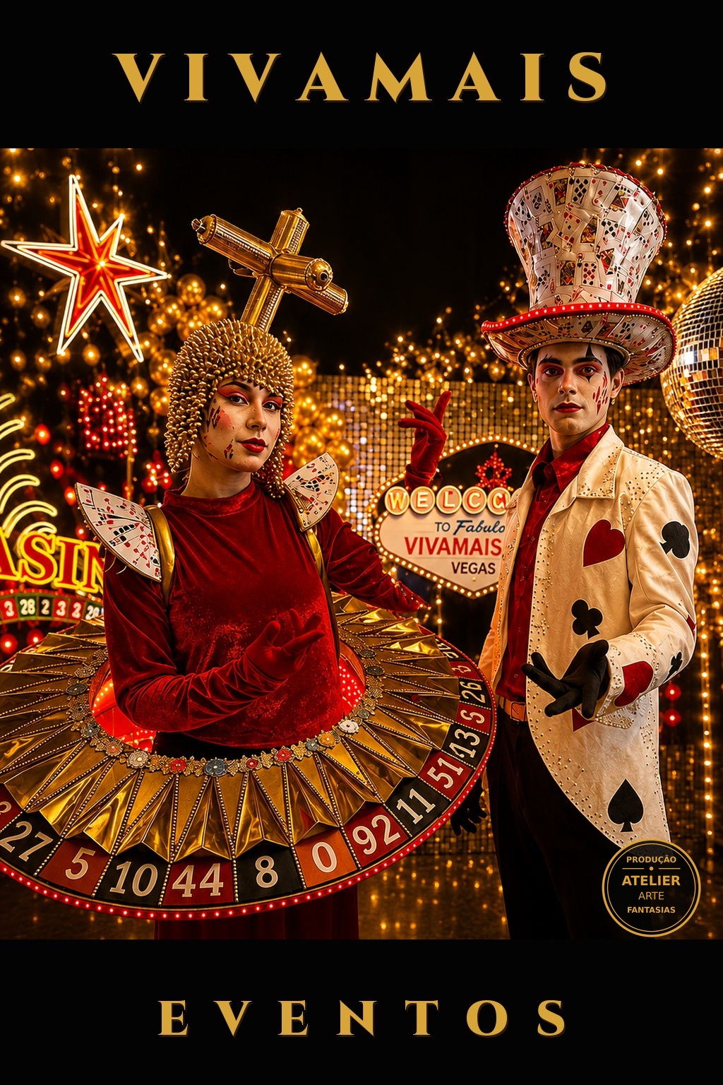 VivaMais Vegas - Dupla de Artistas VivaMais Vegas – Dupla de Artistas — Produção Atelier Arte Fantasias