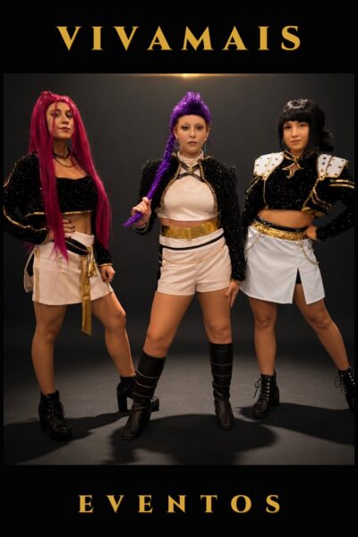 As 3 Guerreiras do KPOP – Cosplay para Festas | VivaMais Eventos
