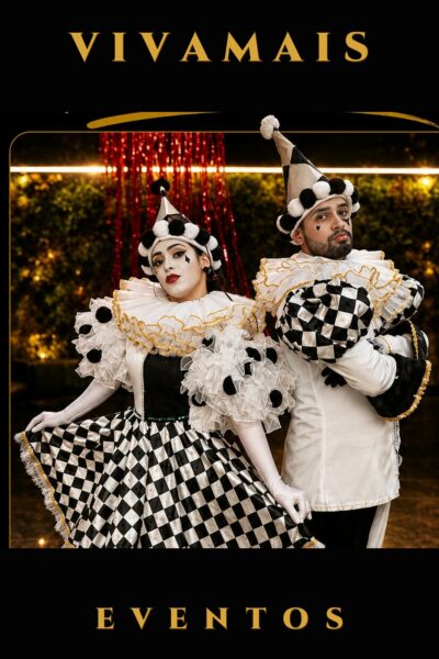 Pierrot e Colombina Personagens para Festa e Eventos | VivaMais Eventos