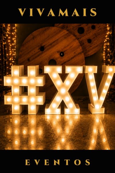 vivamais card letras de led