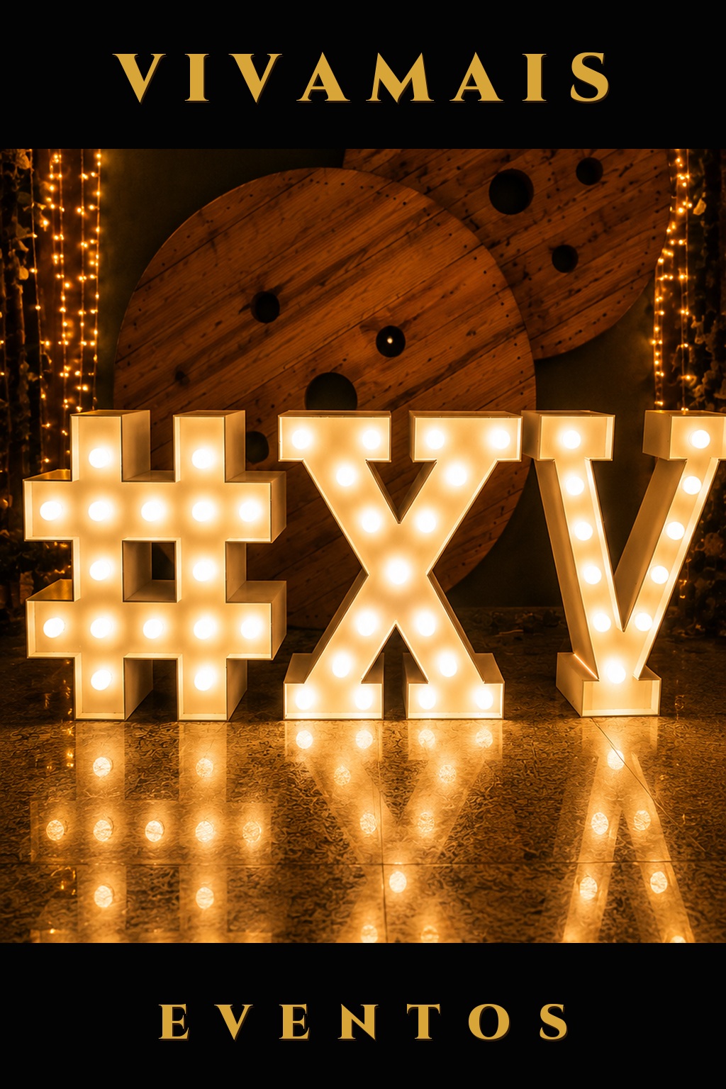 Letras de LED vivamais card letras de led