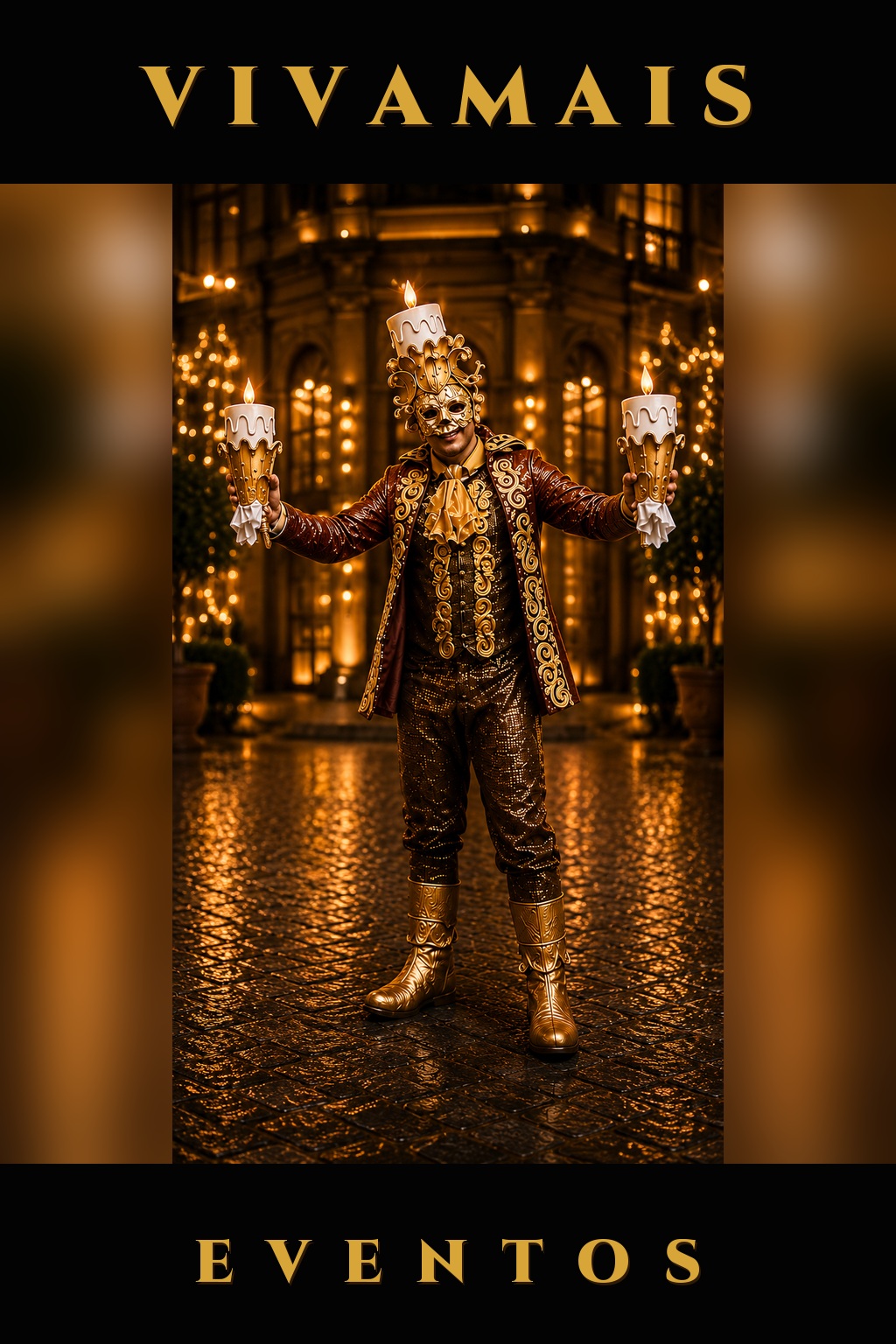 Lumiere da Bela e a Fera vivamais card lumiere da bela e a fera