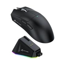 mouse gamer sem fio rgb attack shark x11 bluetooth 2.4g com fio tri mode paw3311 e base de