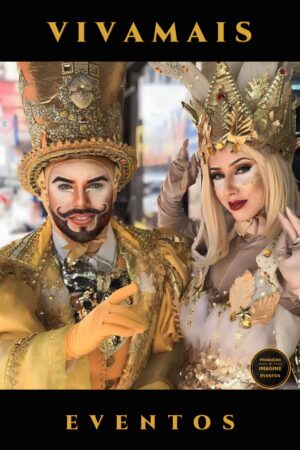corte dourada fantástica — personagens para festas