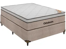cama box casal (box + colchão) ortobom