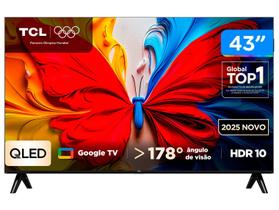 tv 43" tcl full hd qled 43s5k google tv 2 hdmi