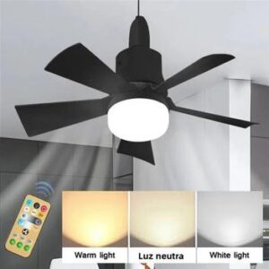 Ventilador de teto LED com controle remoto