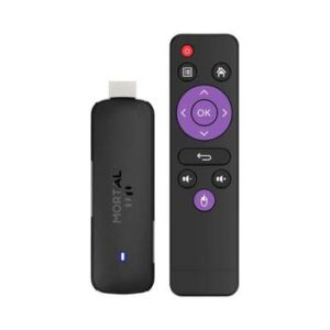 Stick de TV Android 8K 4K Mortal Q8 com controle por voz