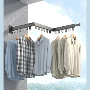 Secador de Roupas de Parede Dobrável em Liga de Alumínio - Ideal para Varanda, Quarto, Cozinha e Sala