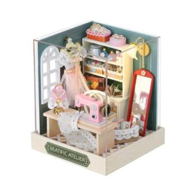 Kit De Casas De Bonecas De Madeira Para Crianças, Caixa De Móveis Em Miniatura, Brinquedo De Teatro - Battoom Kit De Casas De Bonecas De Madeira Para Crianças, Caixa De Móveis Em Miniatura, Brinquedo De Teatro - Battoom
