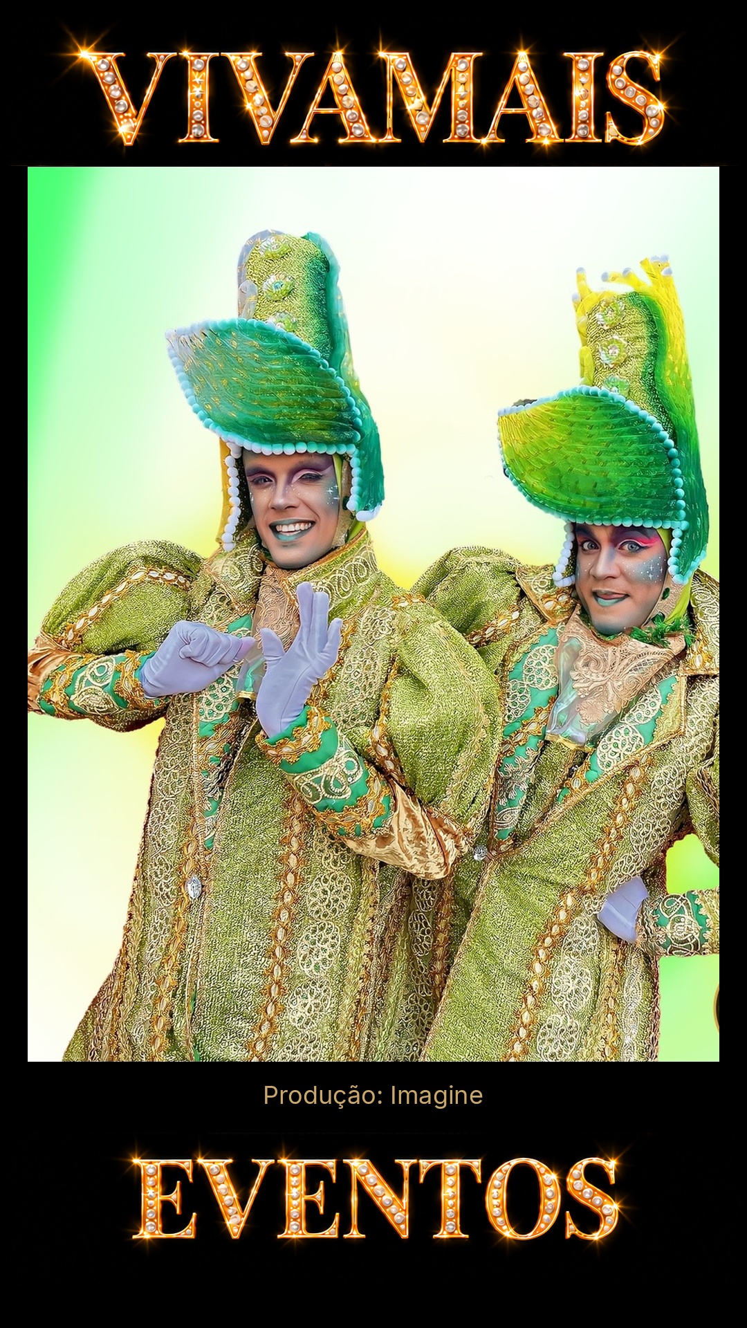 Dupla Natal Verde — Personagens para Festas Atração para festas — Imagine — VivaMais Eventos