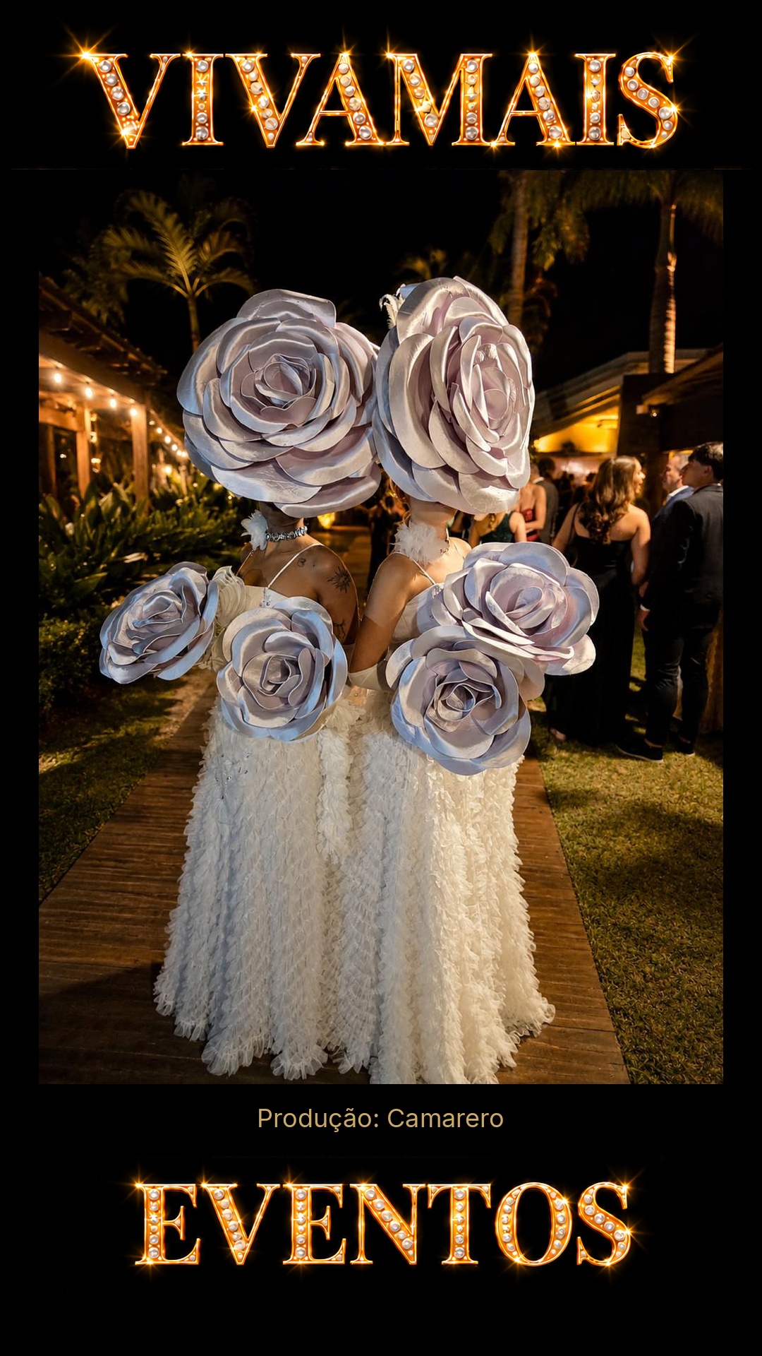 Flor Humana Branca Atração para festas — Camarero — VivaMais Eventos