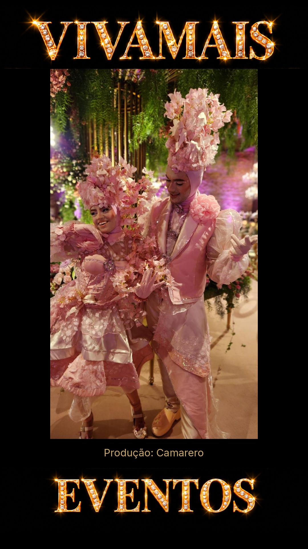 Casal Pink Flores Atração para festas — Camarero — VivaMais Eventos