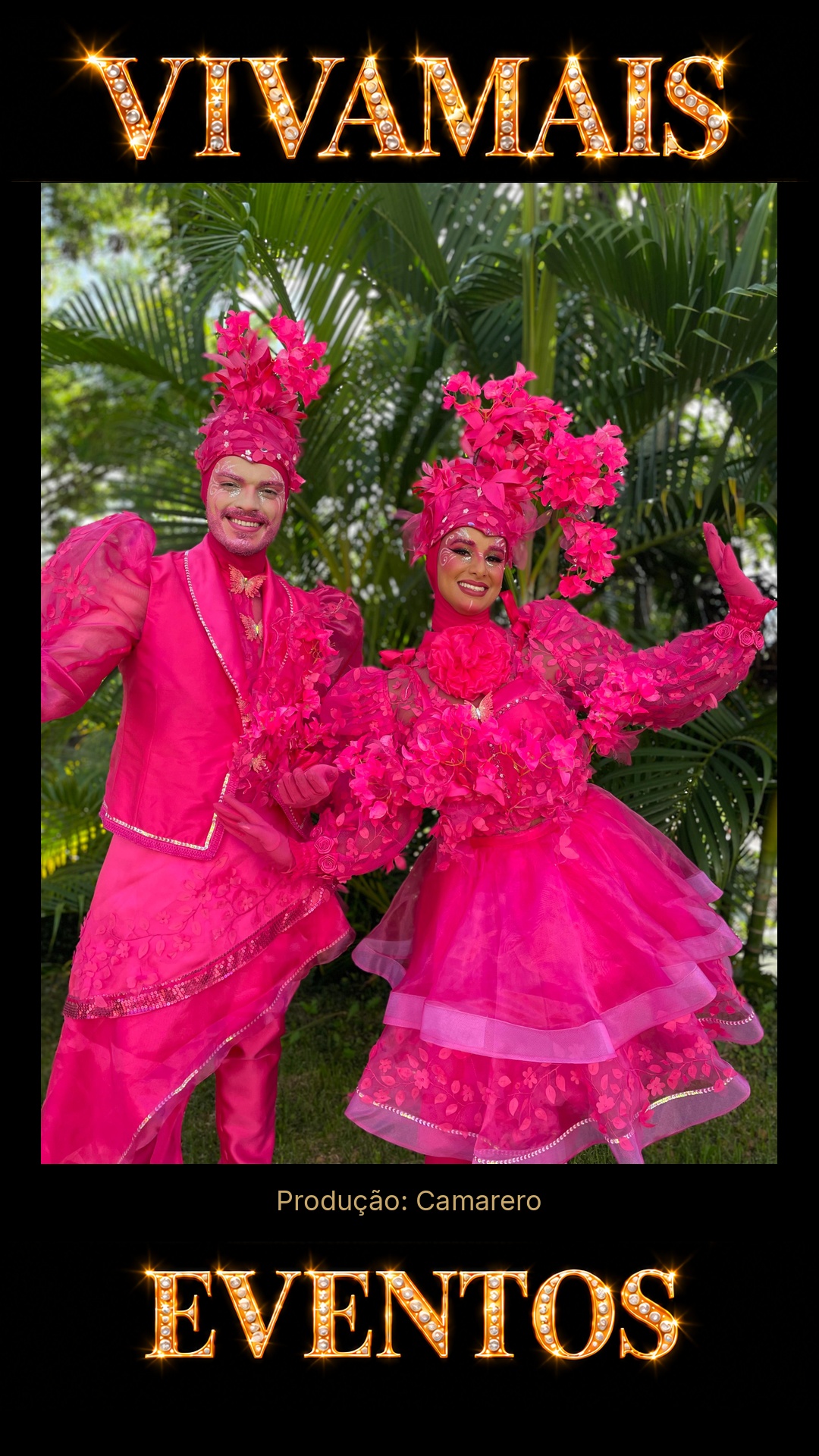 Casal Primavera Fúcsia Atração para festas — Camarero — VivaMais Eventos