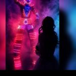 Robô de LED - Animação Colorida