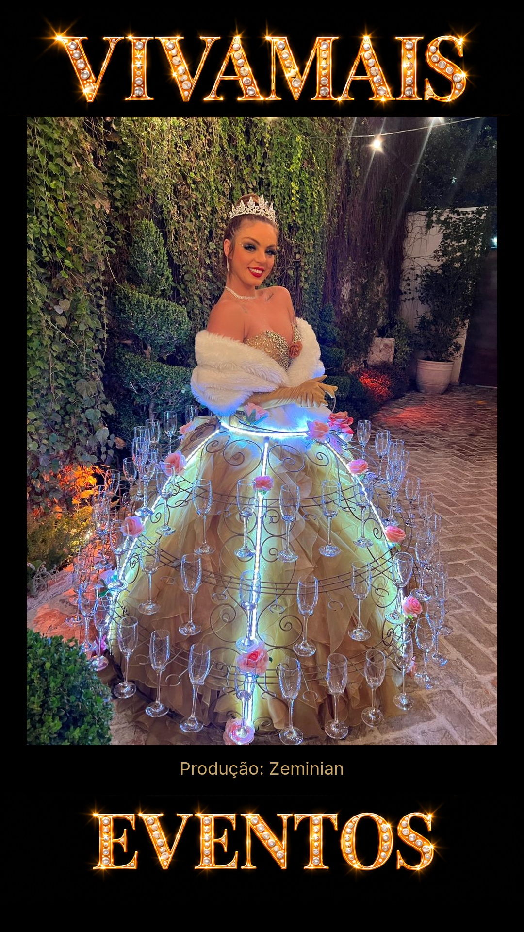 Dama de Taças Atração Zeminian para festas — VivaMais Eventos