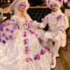 casal epoca lilas com mascara
