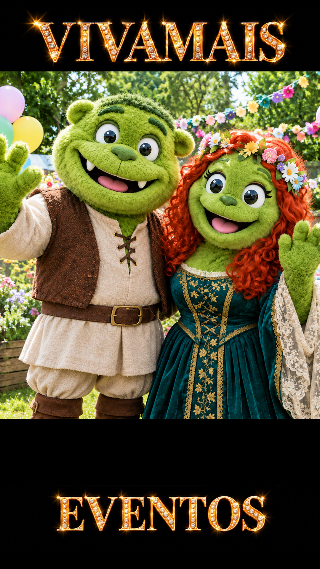 Casal Ogro do Pântano para Festas Capa do produto Casal Ogro do Pantano para Festas - VivaMais Eventos