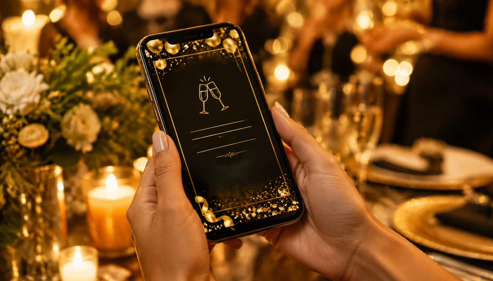 Convite digital de festa pelo WhatsApp: guia completo para acertar de primeira Celular mostrando convite digital de festa sendo enviado pelo WhatsApp