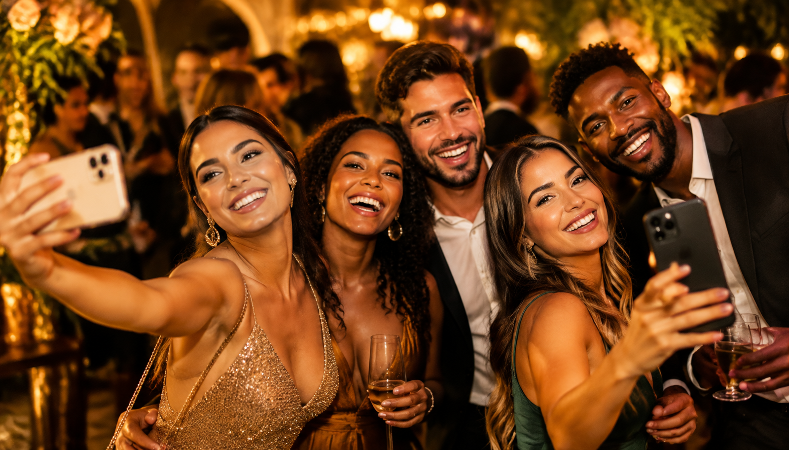 Mural de fotos para festa: 9 ideias para criar o cantinho mais fotografado do evento Mural de fotos e memórias decorando a festa com polaroides e luzes