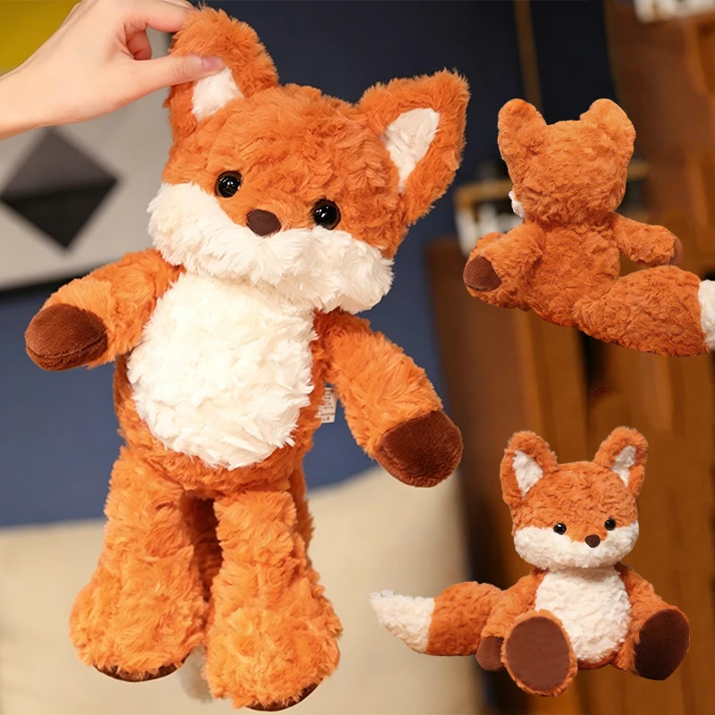 Raposa de pelúcia fofa para presente e decoração